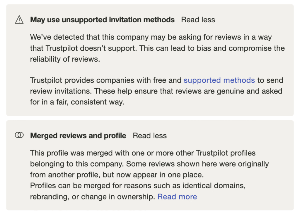AIApply TrustPilot's Page Show Warning Messages