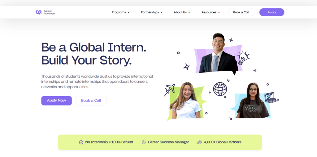 Page d'accueil du placement de capitaux