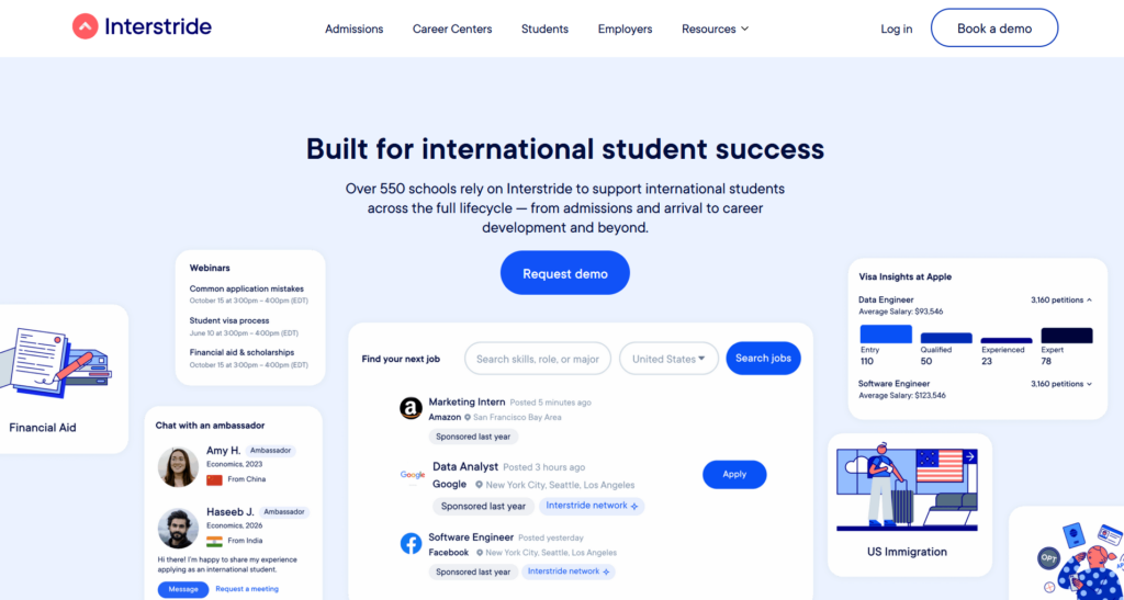 Page d'accueil d'Interstride