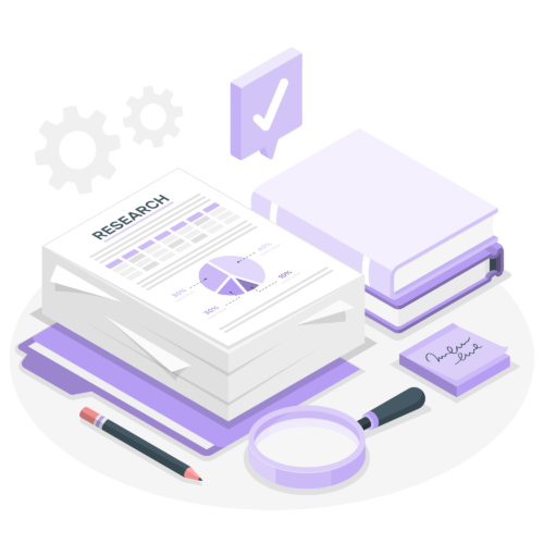 Illustration of a station with documents and job offers.