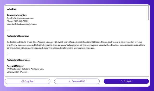 Costruttore di CV AI su JobCopilot
