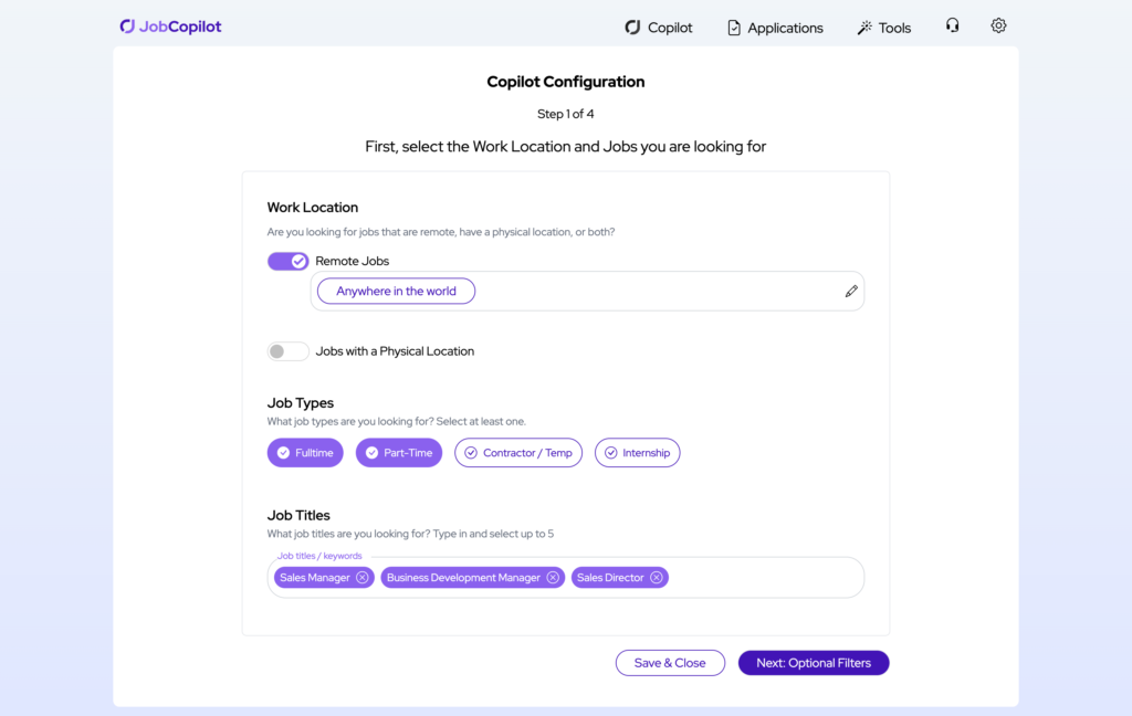 Stap 1 - Verkoopmanager