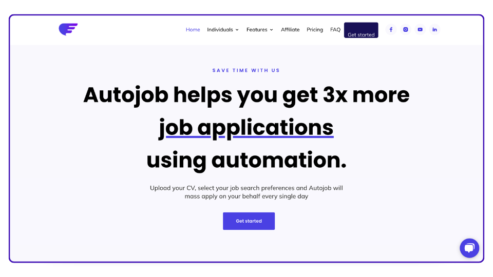 Página de inicio de Autojob