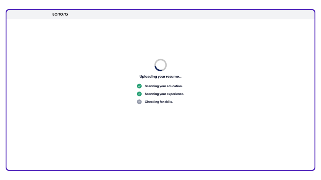 Sonara AI - Comprobación de currículos
