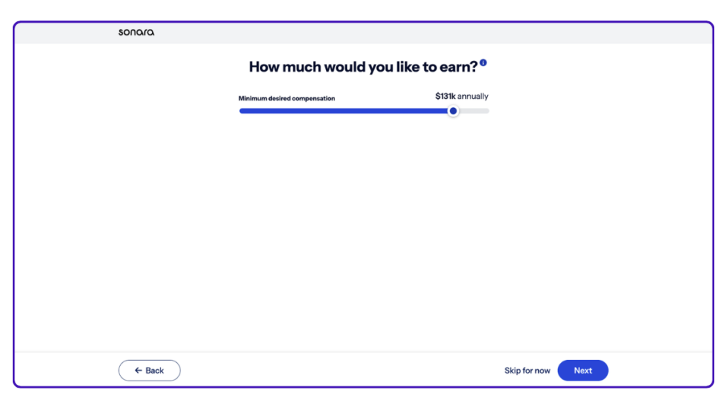 Sonara AI - Expectativas salariales