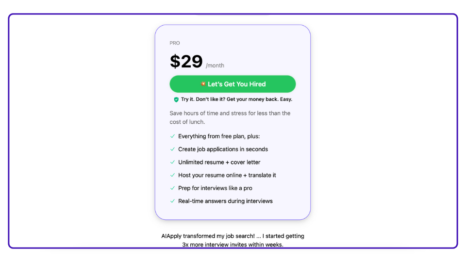 AI Apply - Pricing Plan