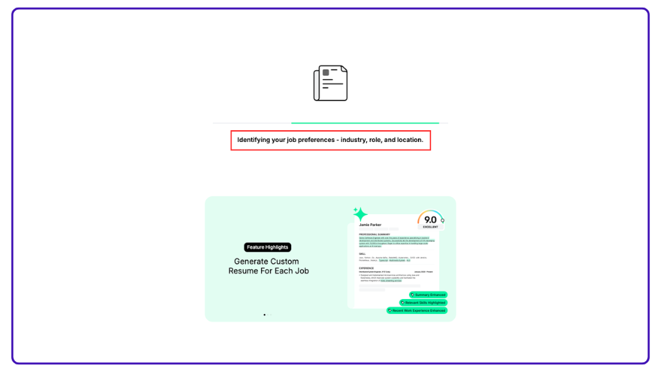 Jobright - Lebenslauf und Jobs abgleichen