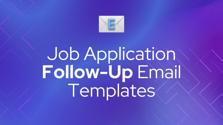 Plantilla de correo electrónico de seguimiento de solicitud de empleo